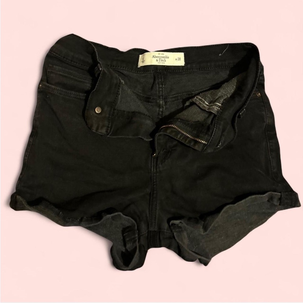 Abercrombie & Fitch Black Denim Waistband Detail